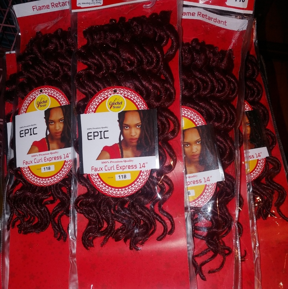Epic faux curl express 14" crochet hair 8 packs 